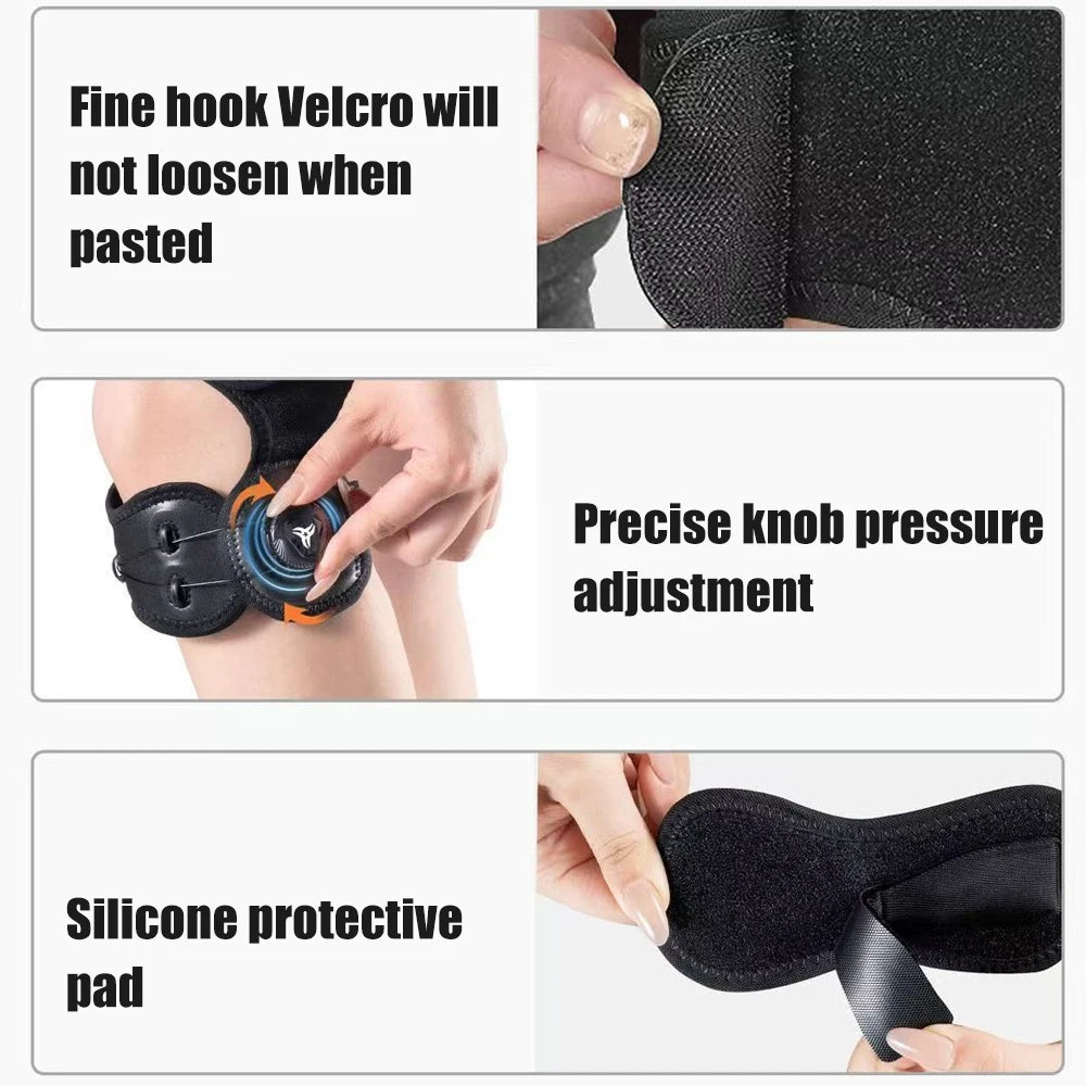 1Pcs Adjustable Knob Patella Knee Brace, Patellar Tendon Support for Men Women, Soccer, Running, Basketball, Tendonitis, Squats