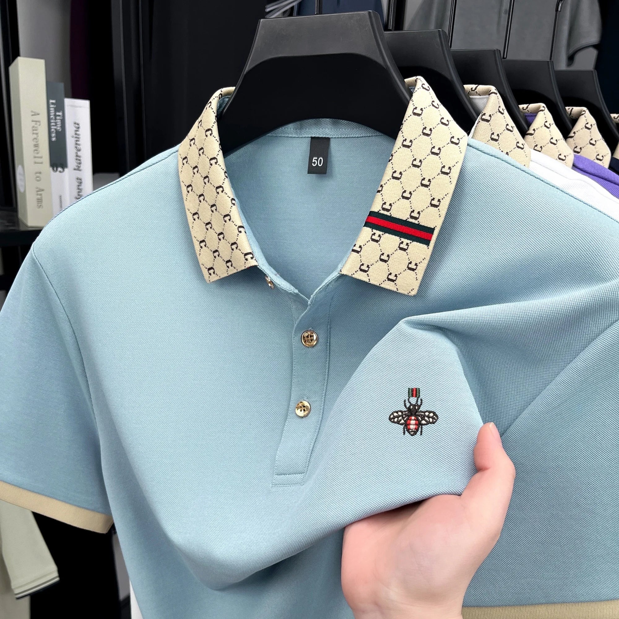 Trendy Men’s Short Sleeve Polo Tee