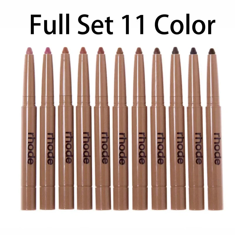 Rhod Skin Peptide Lip Shape Pen Lip Liner Long Lasting Lip Tint Pencil Pen Makeup Lipstick Powder Blusher Gloss Makeup Lipliner