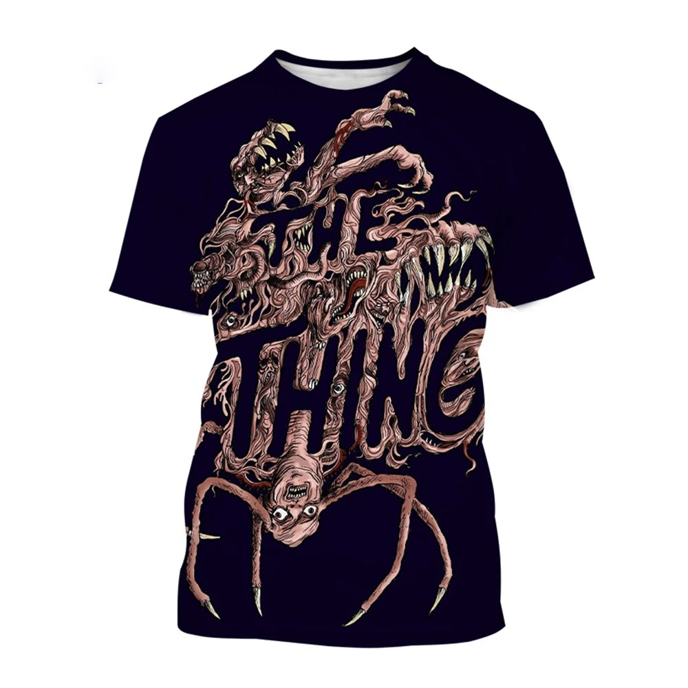 Summer hot selling trend breathable short sleeved T-shirt fun 3D printed printed street wear comfortable short sleeved top