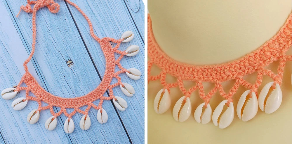 Summer Women Simple Seashell Anklet Chain Crochet Bohemian Foot Jewelry Beach Anklets On Foot Bracelets