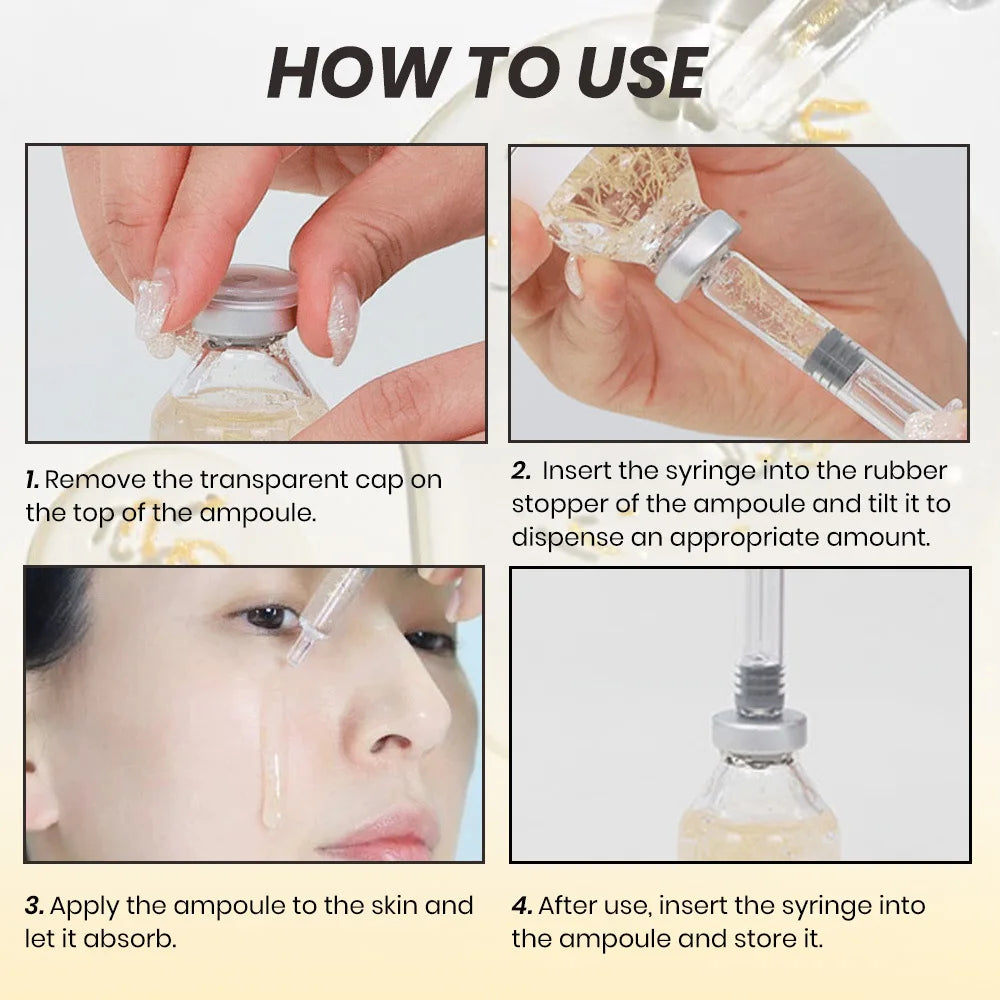 For Face Deep Collagen Silk Peptide Intensive Lifting Ampoule Korean Anti-Aging Serum with Collagen Skin Tightening & Firming