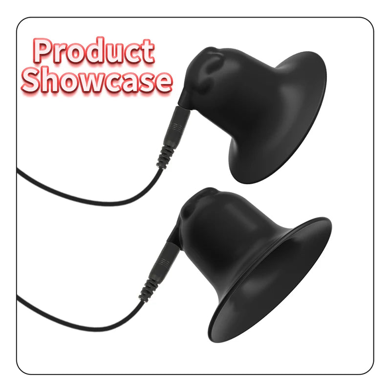 Electric Shock Nipple Sucker Enlarger Nipple Clamp Pussy Pump Clit Clip Vacuum Stimulate Breast Enlarger Sextoy For Women Men SM