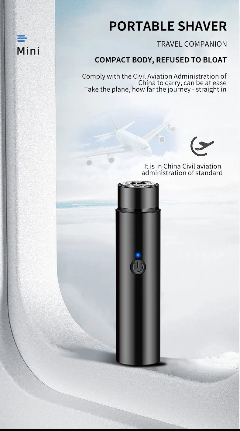 Mini Electric Shaver Portable Razors Leg Underarm Body Epilator Hair Beard Trimmer Travel Rotary Hair Remover