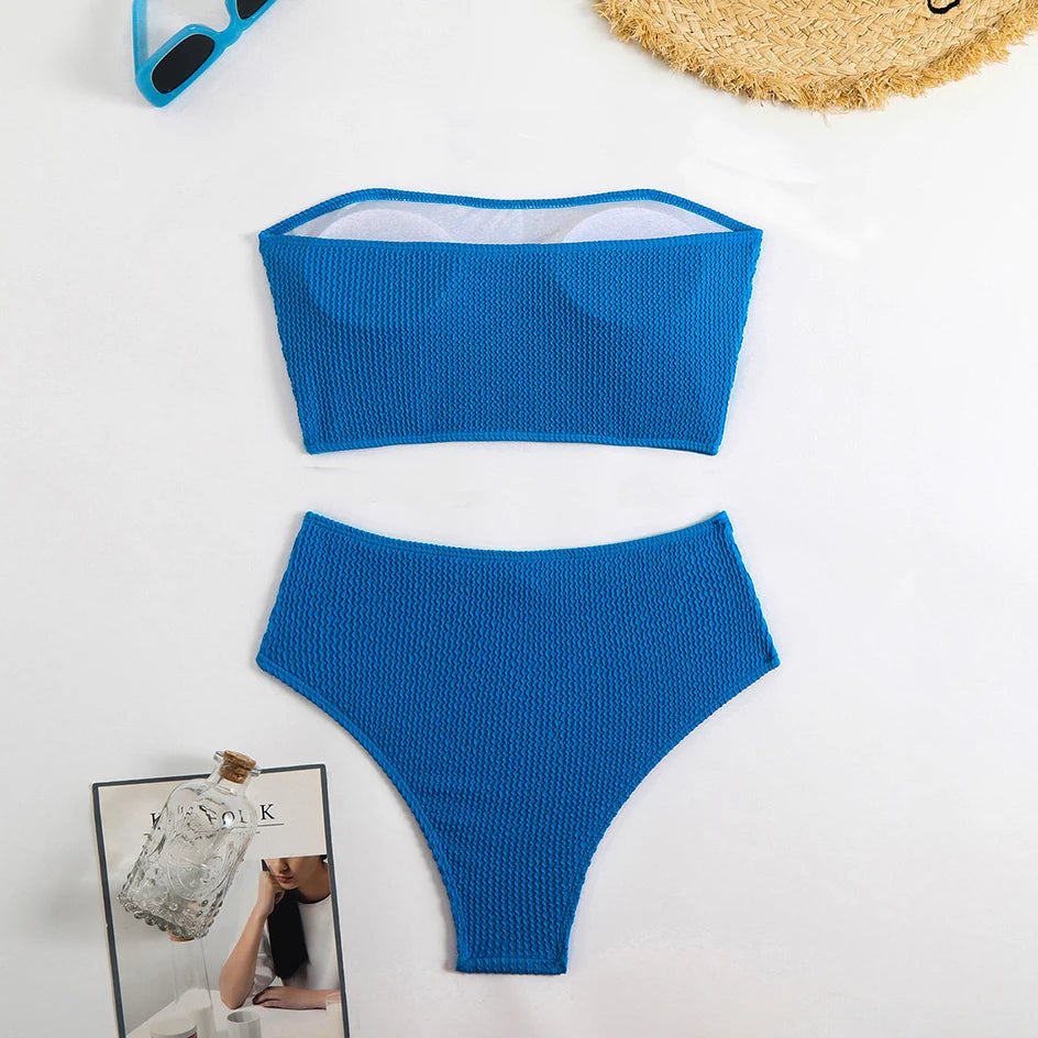 Sexy Women's Swimsuit 2025 Summer Bikini Two-piece Swimwear for Woman Beachwear High Waist Bikinis Sets Swimming Bathing Suits
