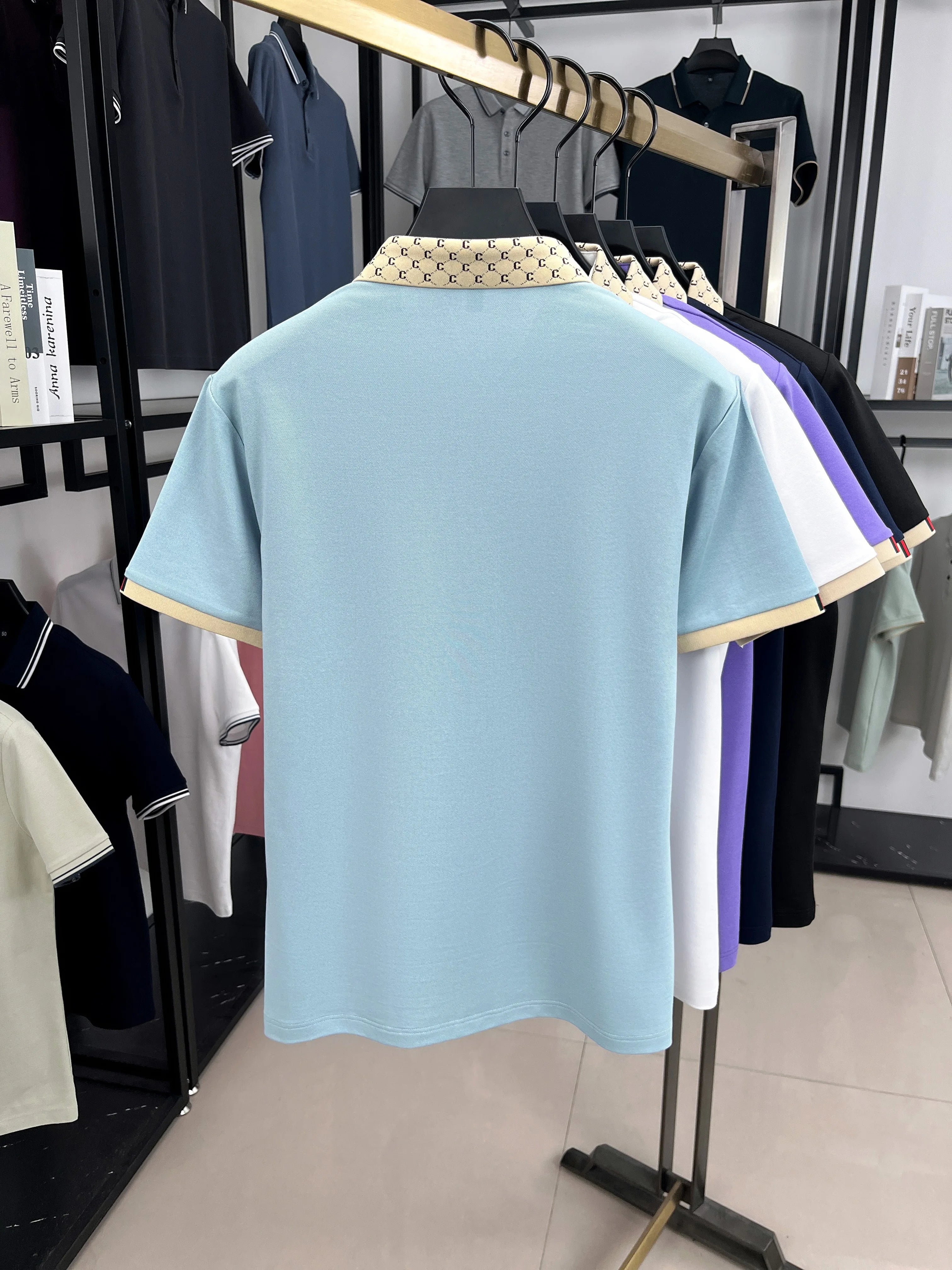 Trendy Men’s Short Sleeve Polo Tee