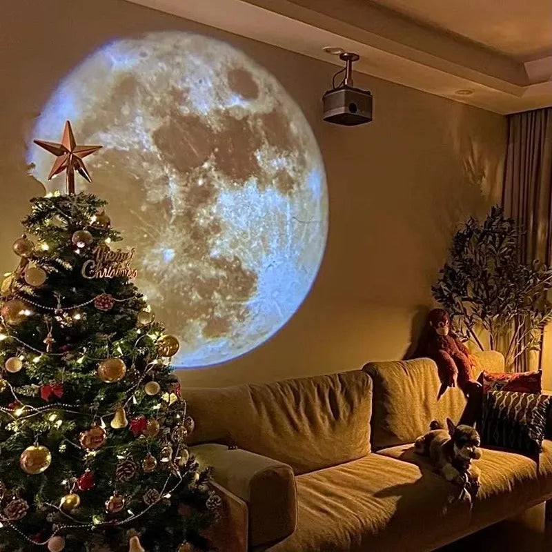Moon Light Lamp Moon Earth Planet Night Light Projection Lamp Bedroom Table Lamp Atmosphere Night Light