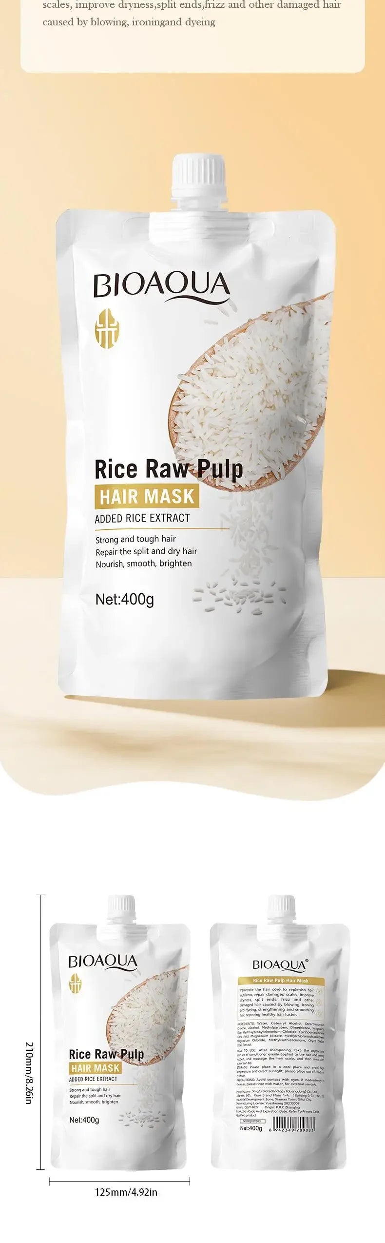 Rice Keratin Hair Mask – 5 Second Repair