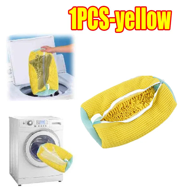 Laundry Bags Shoe Washing Machine Bag-with Zipper Laundry Bag with Rich Fluff Inside, Perfect for Sneakers and Casual Shoes