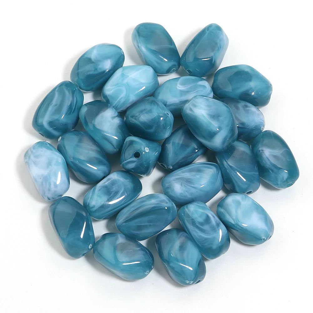 20pcs Dual Color Irregular Acrylic Beads Meteorite Shape Loose Spacer Beads For DIY Jewelry Making Bracelet Necklace Accessories