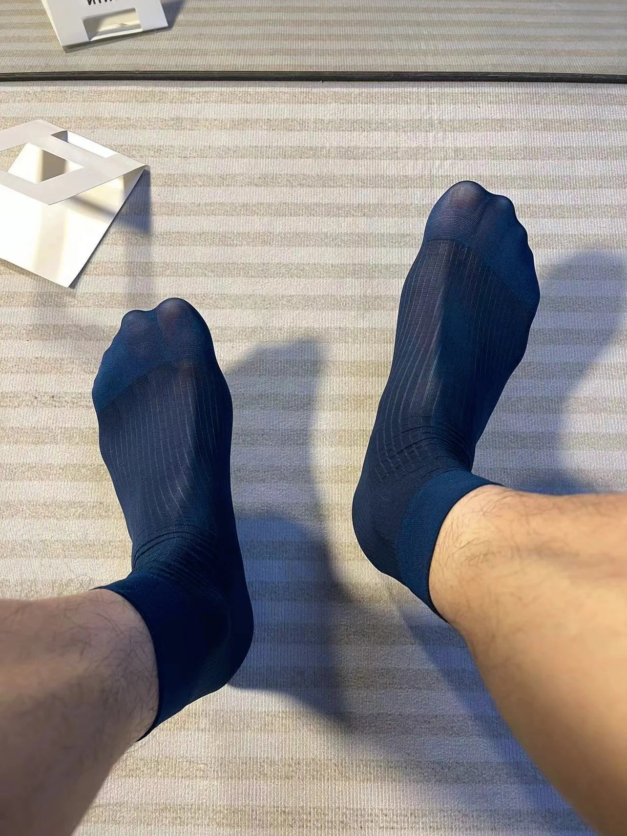 Men Socks Short Ultra-thin See Through Stockings Business Dress Tube Stockings Sexy Sheer Breathable Socks