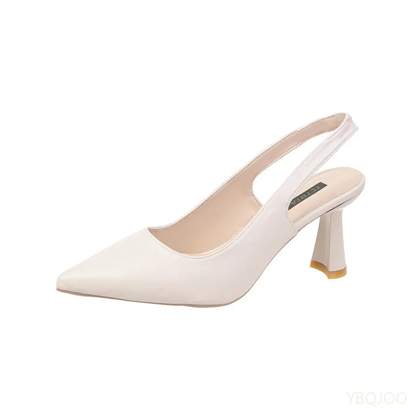 Spring and Summer Fashion New Pointed High-heeled Women's Shoes with Thin Heel and Toe Cover Shallow Mouth Single Shoe for Women