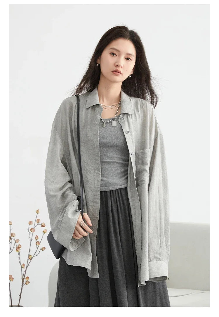 CHIC VEN Women Tie-Dye Casual Long Sleeve Shirt