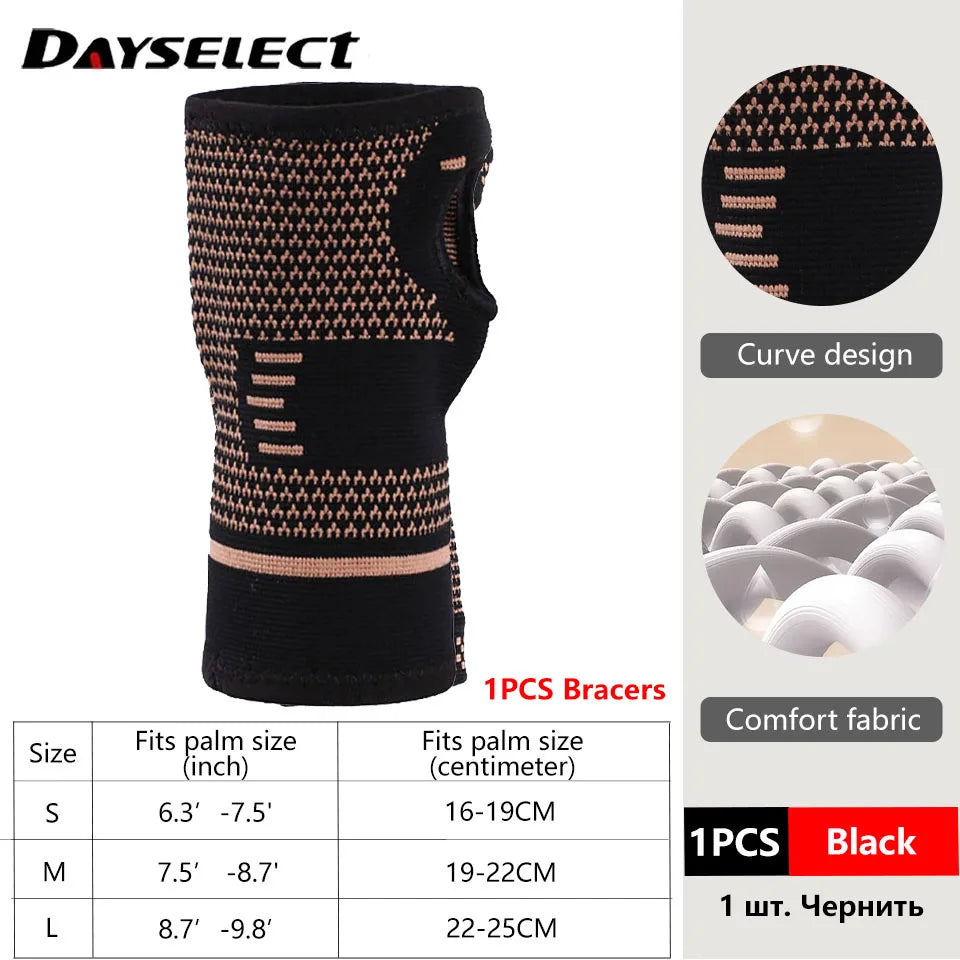 1Pcs Band Copper Nylon Knee Brace for Arthritis Pain and Support Knee Sleeve Compression for Sports Workout Arthritis Relief