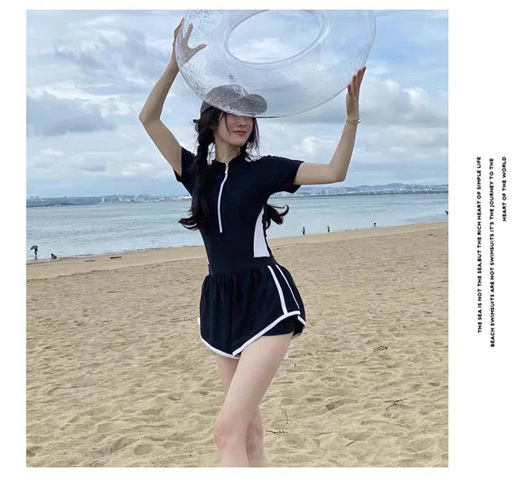 Hot Selling Swimsuit for Women, Summer Long Sleeved Jumpsuit for Girls Sexy Hot Spring Swimsuit, Concealing Flesh and Slimming