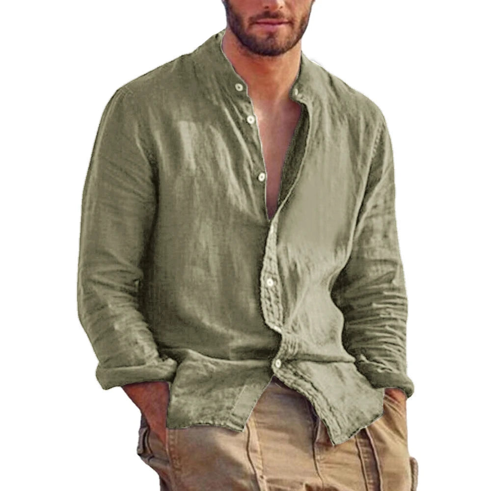 Relaxed Fit Cotton Linen Beach Top