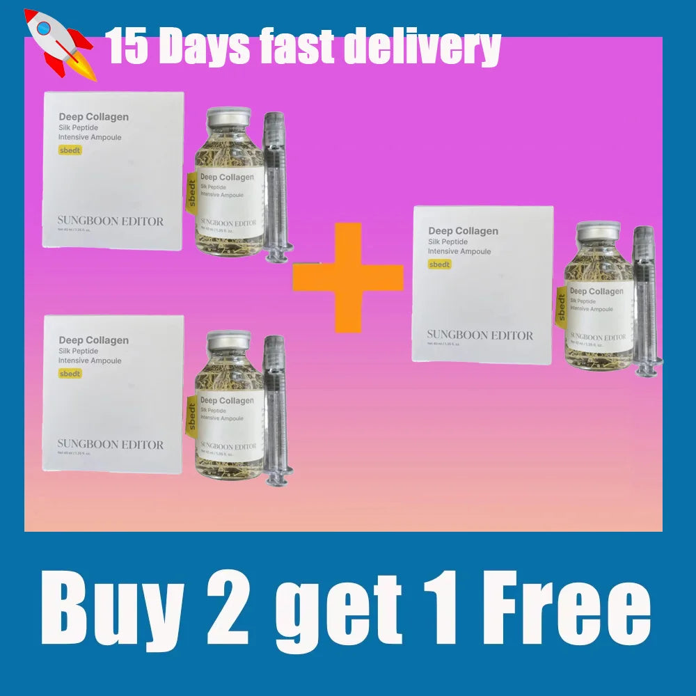 For Face Deep Collagen Silk Peptide Intensive Lifting Ampoule Korean Anti-Aging Serum with Collagen Skin Tightening & Firming