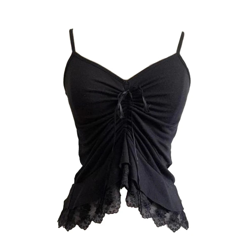 Solid color backless tube top hip-hop rock aesthetics Y2K short top punk urban mood girl fashion street retro casual women's top