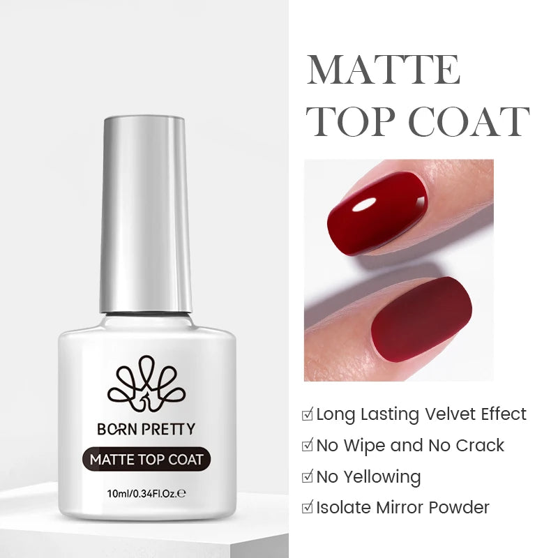 BORN PRETTY 10ml Blood Red Jelly Transparent Gel Nail Polish Wine Red Winter Color Semi Permanent Soak Off UV LED Varnish
