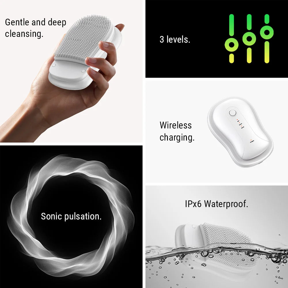 Rechargeable Silicone Bath Massage Brush