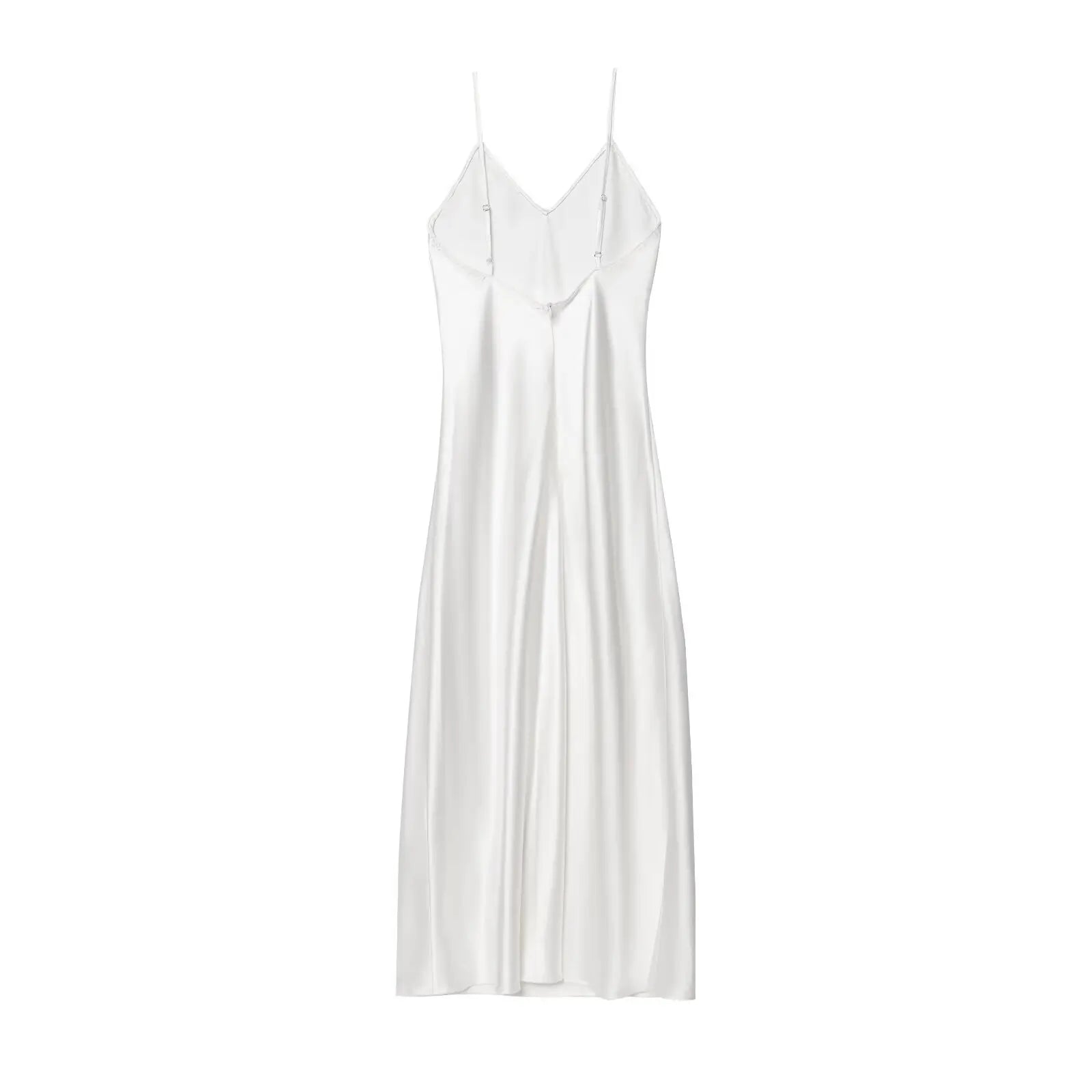 KONDALA Fall Women Sexy Stain Long Dress Thin Strap Backless Slim Long Dress New 2025 Fashion Summer  Party Long Slim Dress
