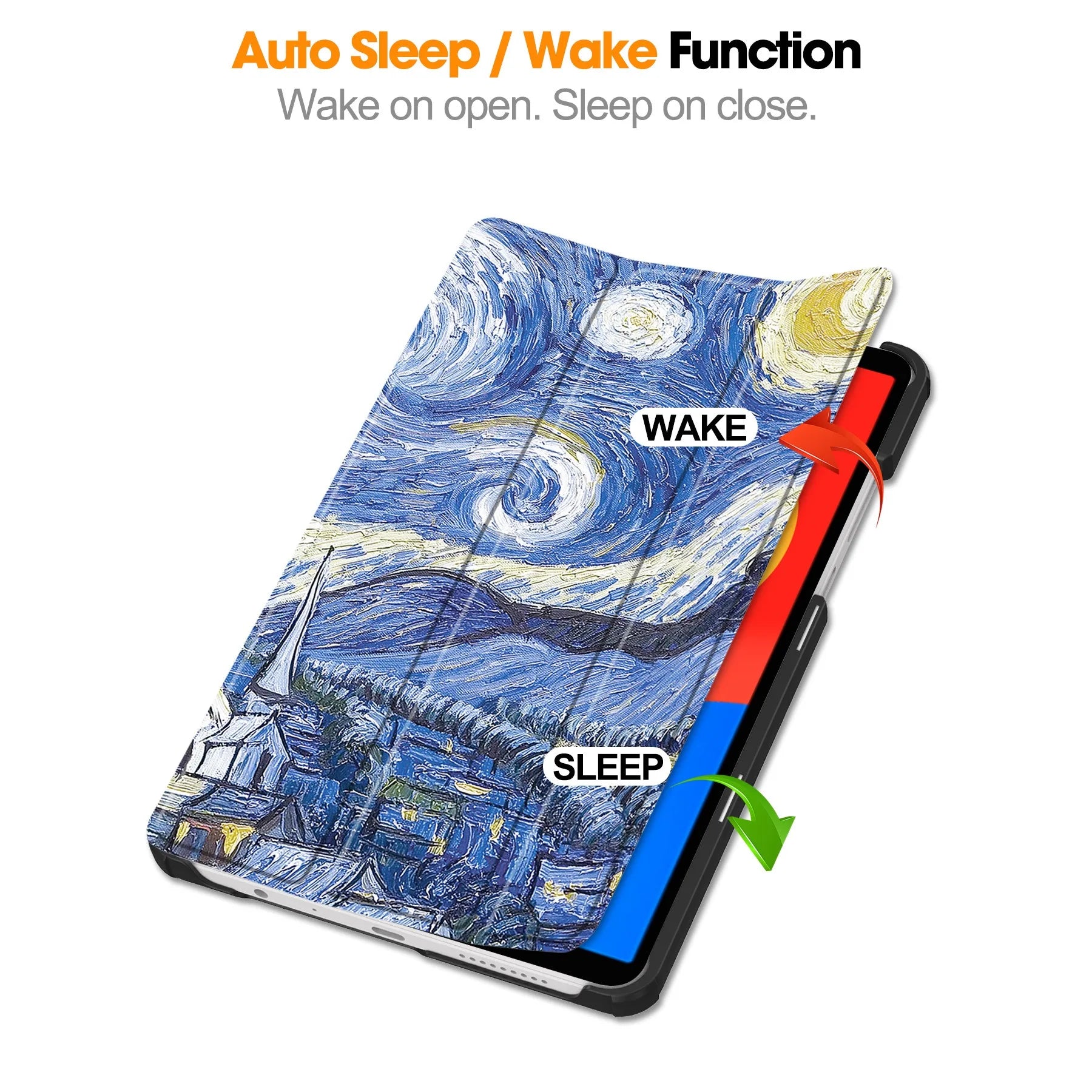 For Xiaomi Redmi Pad SE 8.7 Case 2024 New PU Leather Tri-folding Stand Tablet Cover Funda For redmi pad se 8.7 inch Smart case