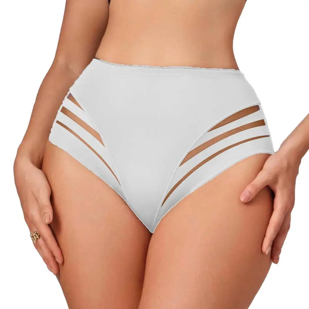 Women Underwear Mid-waisted Panties Women’s Middle Waist Underwear Breathable Sheer Panties Stretch Tummy Control Full