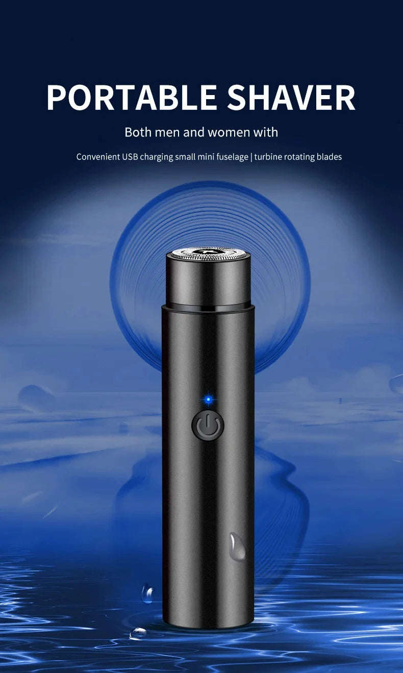 Mini Electric Shaver Portable Razors Leg Underarm Body Epilator Hair Beard Trimmer Travel Rotary Hair Remover