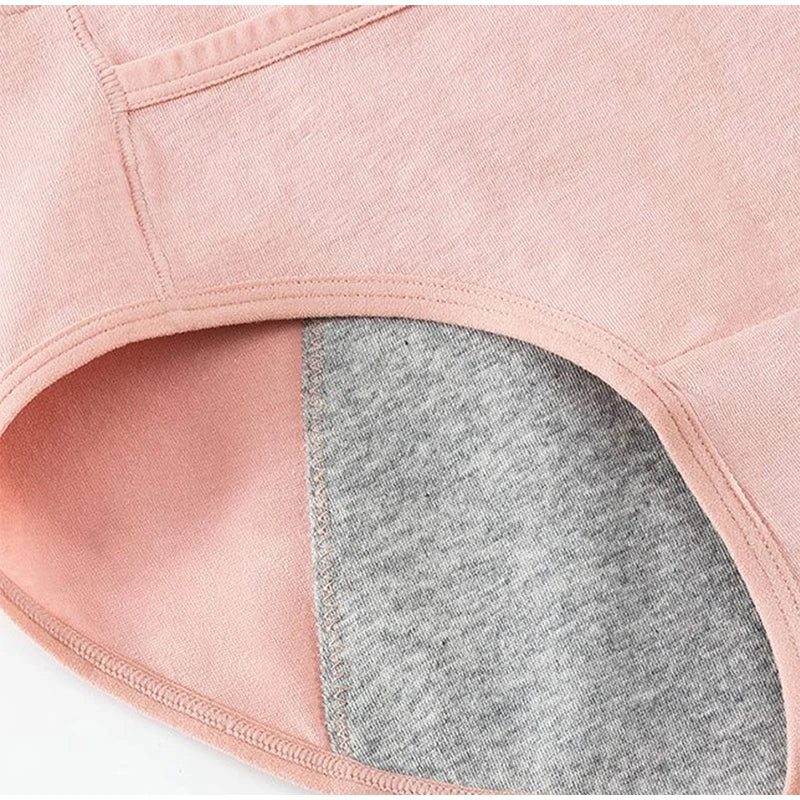 4PCS Women'S Menstrual Panties High Waist Cotton Briefs Lingerie Physiological Pants Leak Proof Underwear Ladies Period Panty