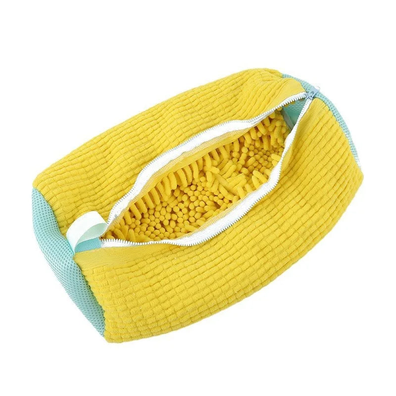 Durable Shoe Washing Machine Bag for All Shoe Types-Yellow ,Ideal for Sneakers and Casual Shoes,Laundry Wash Bag