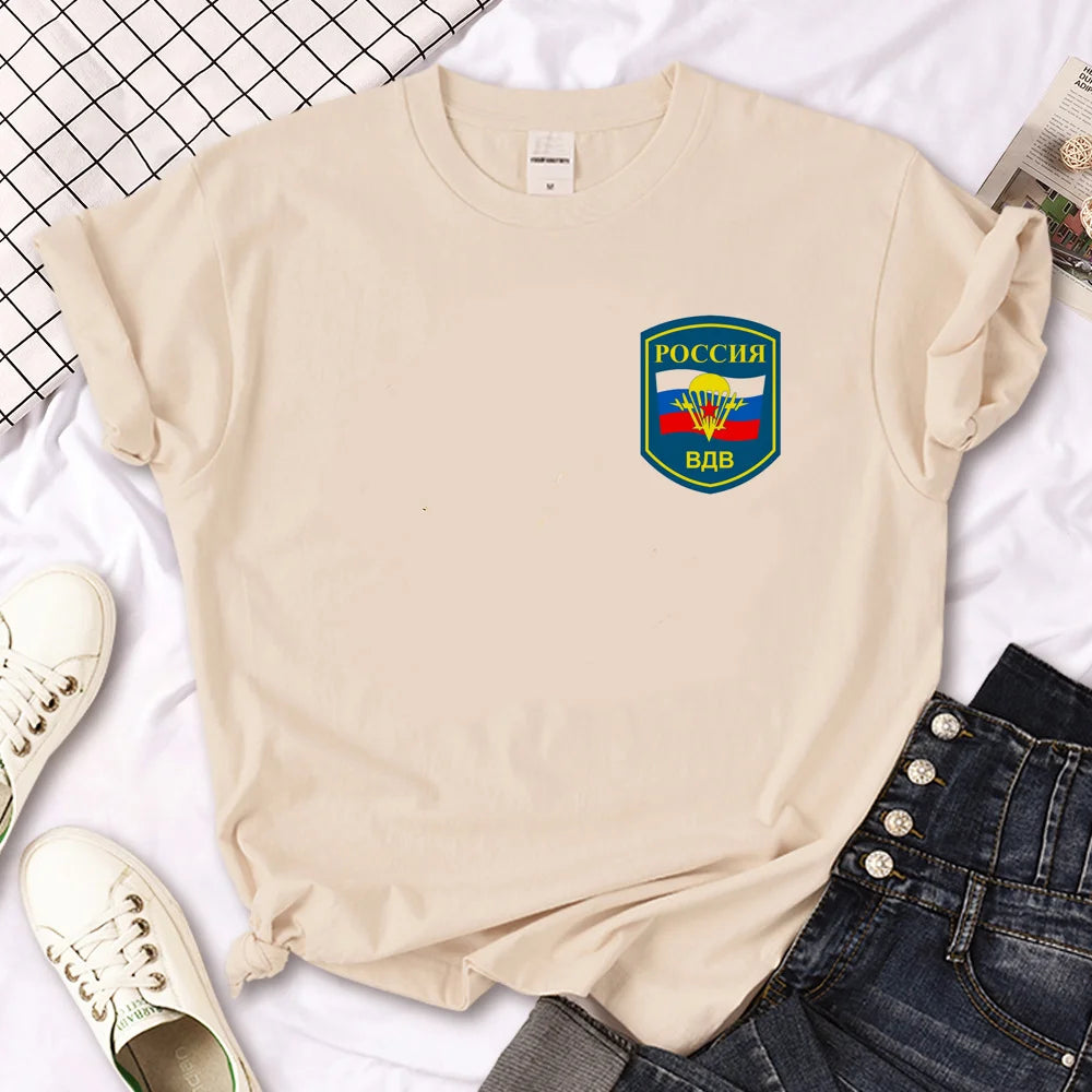 Army Russia Tee women comic manga graphic t shirt girl streetwear clothes