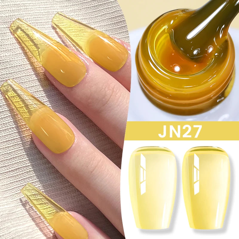 BORN PRETTY 10ml Blood Red Jelly Transparent Gel Nail Polish Wine Red Winter Color Semi Permanent Soak Off UV LED Varnish