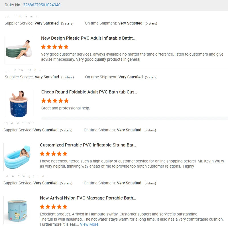 Design Quality  Foldable Bathtub Inflatable Bathtub Portable Folding Tub Spa for Adult