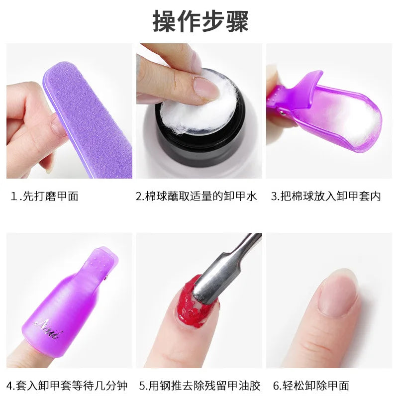 100Pcs/Pack Nail Polish Remover Cotton Wool Balls Cleaning Tool Nail Art Cleaner Manicure Tools