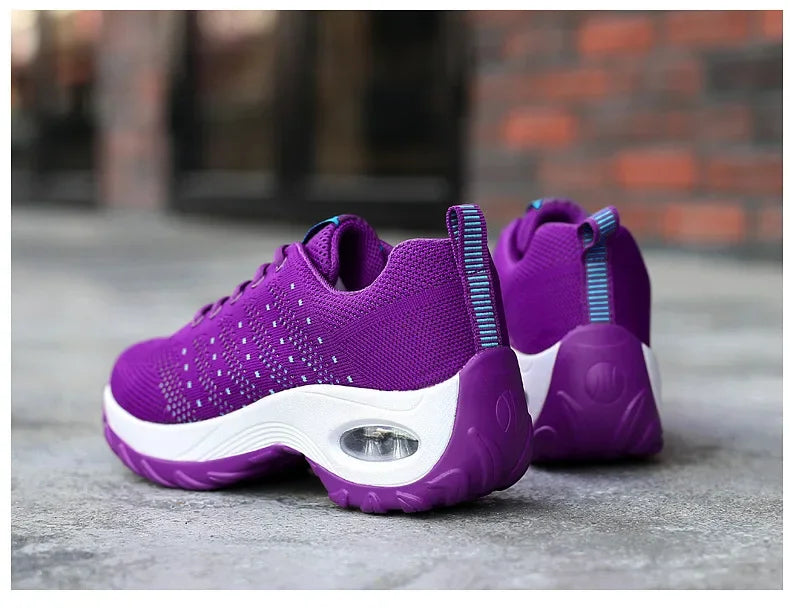 Woman Sneakers Fashion Casual Shoes Summer Cushion Mesh Female Shoes Comfortable Breathable Heightening Sneakers for Women