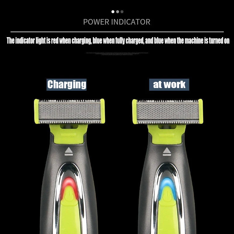 MLG 1-5 PCS Electric Shaver Portable Full-Body Trimmer with T-Blade Washable Stainless Iron Replacement Head for Men And Women