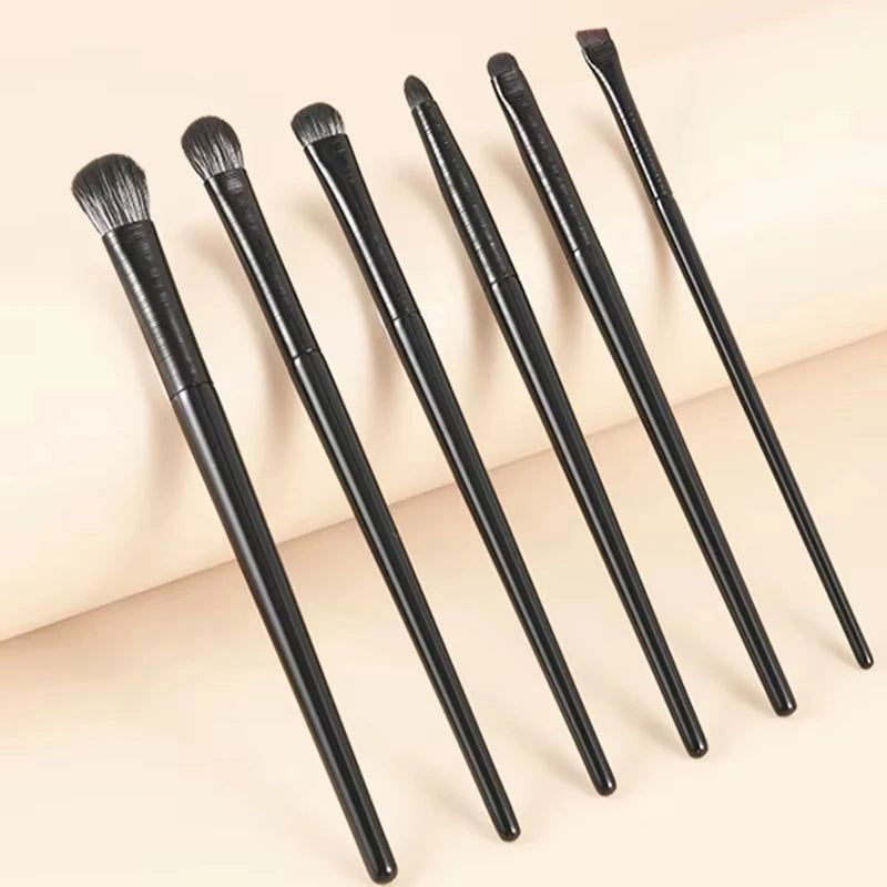 6-Piece Eye Makeup Brush Set: Professional Soft Contour Eyeshadow Brush, Small Eye Makeup Brushes for Detailed Eye Makeup, Facia