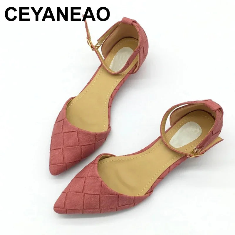 Women’s Vintage Pointed Toe D’Orsay Flats Shoes
