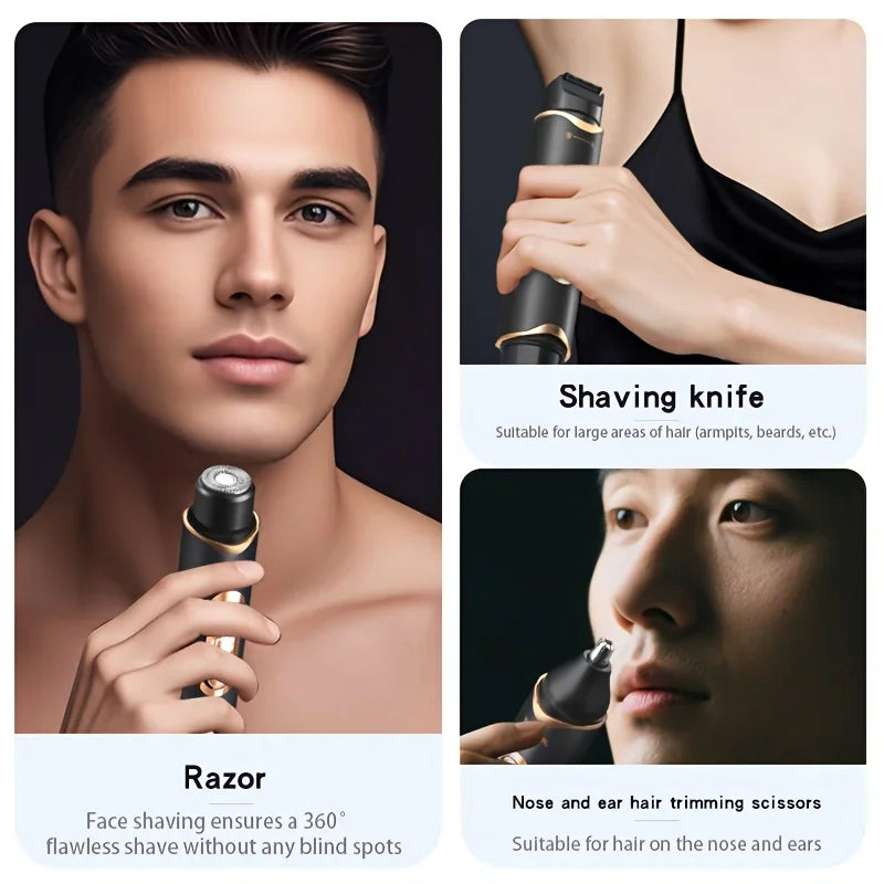 Body Trimmer, 3-in-1 Electric Shaver, Groin Trimmer, Multi-Purpose Trimmer Suitable for Pubic Hair,