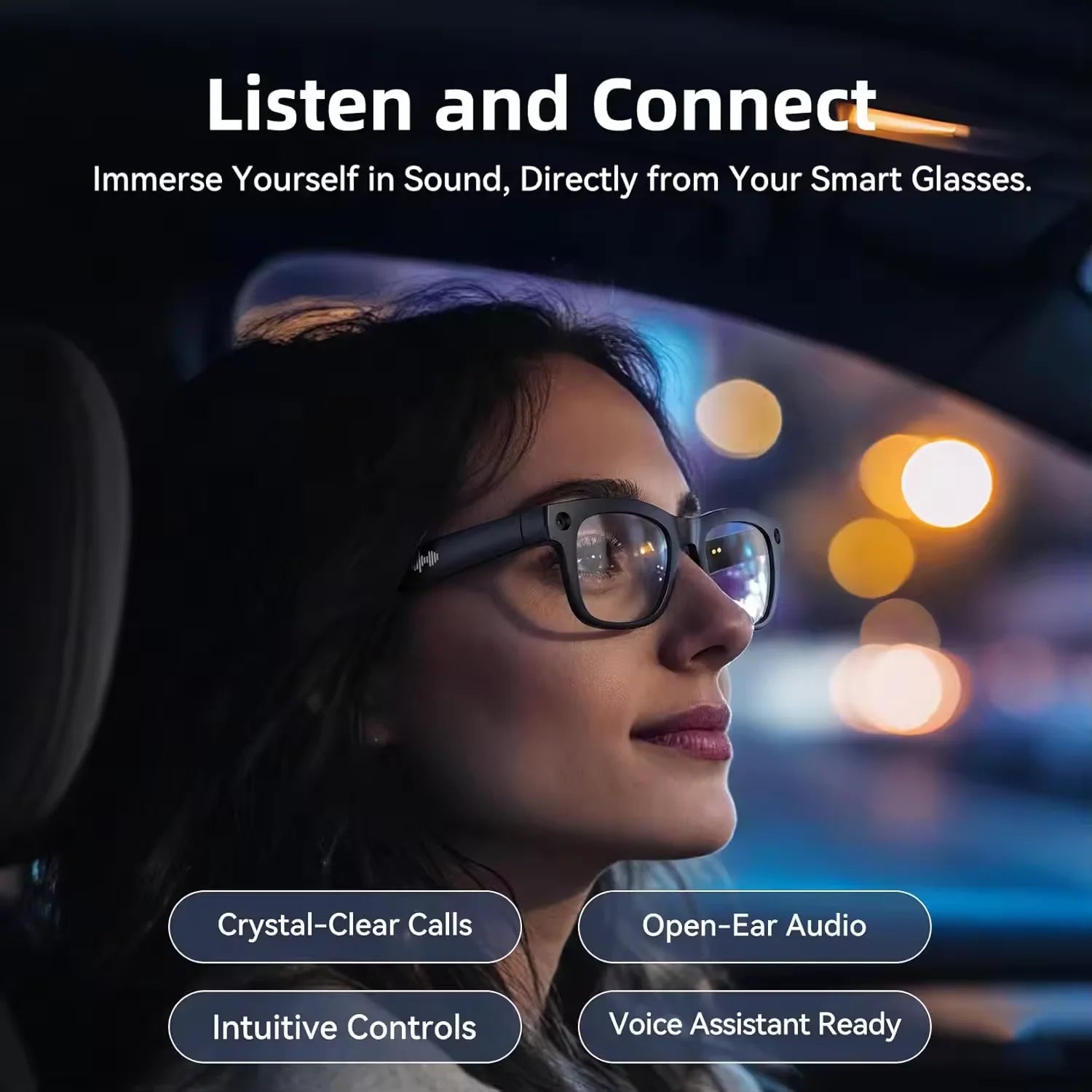2026AI smart glasses HD 800W anti-shake camera AI dialogue real-time translation IP67waterproof Bluetooth audio smart sunglasses