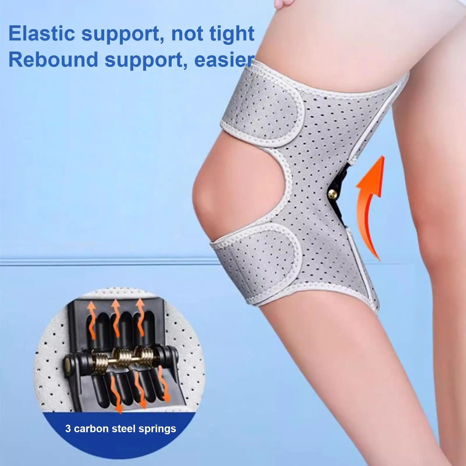 Knee Assistive Device Knee Powerful Brace Joint Support Booster Adjustable Patella Pad Wrap Breathable For Walking Sports Legs