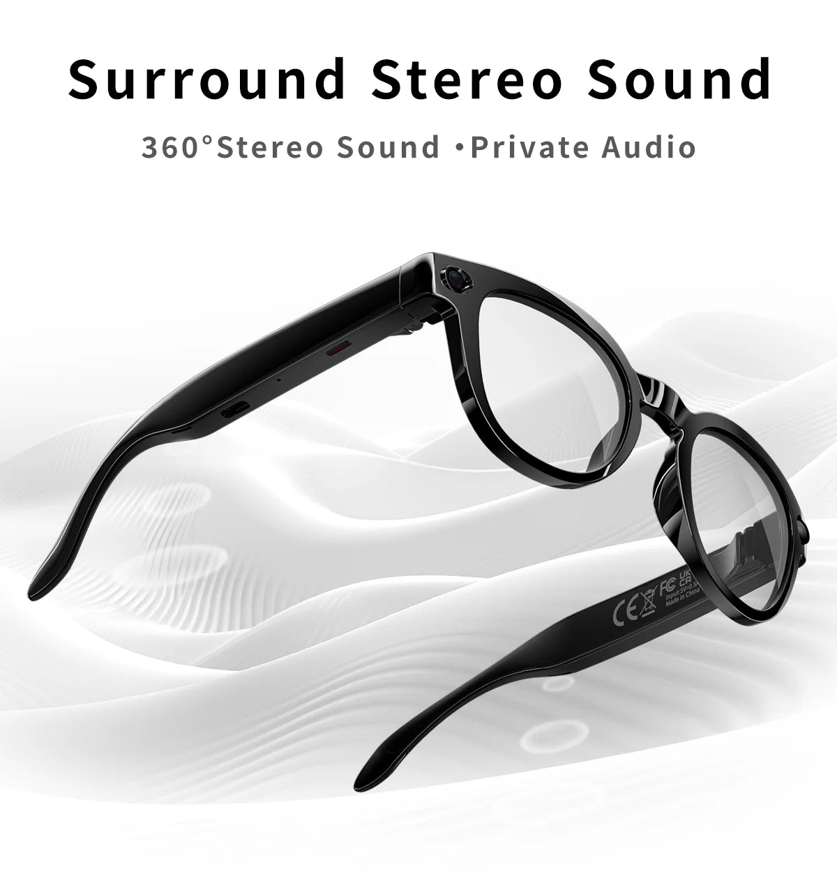 2026AI smart glasses HD 800W anti-shake camera AI dialogue real-time translation IP67waterproof Bluetooth audio smart sunglasses