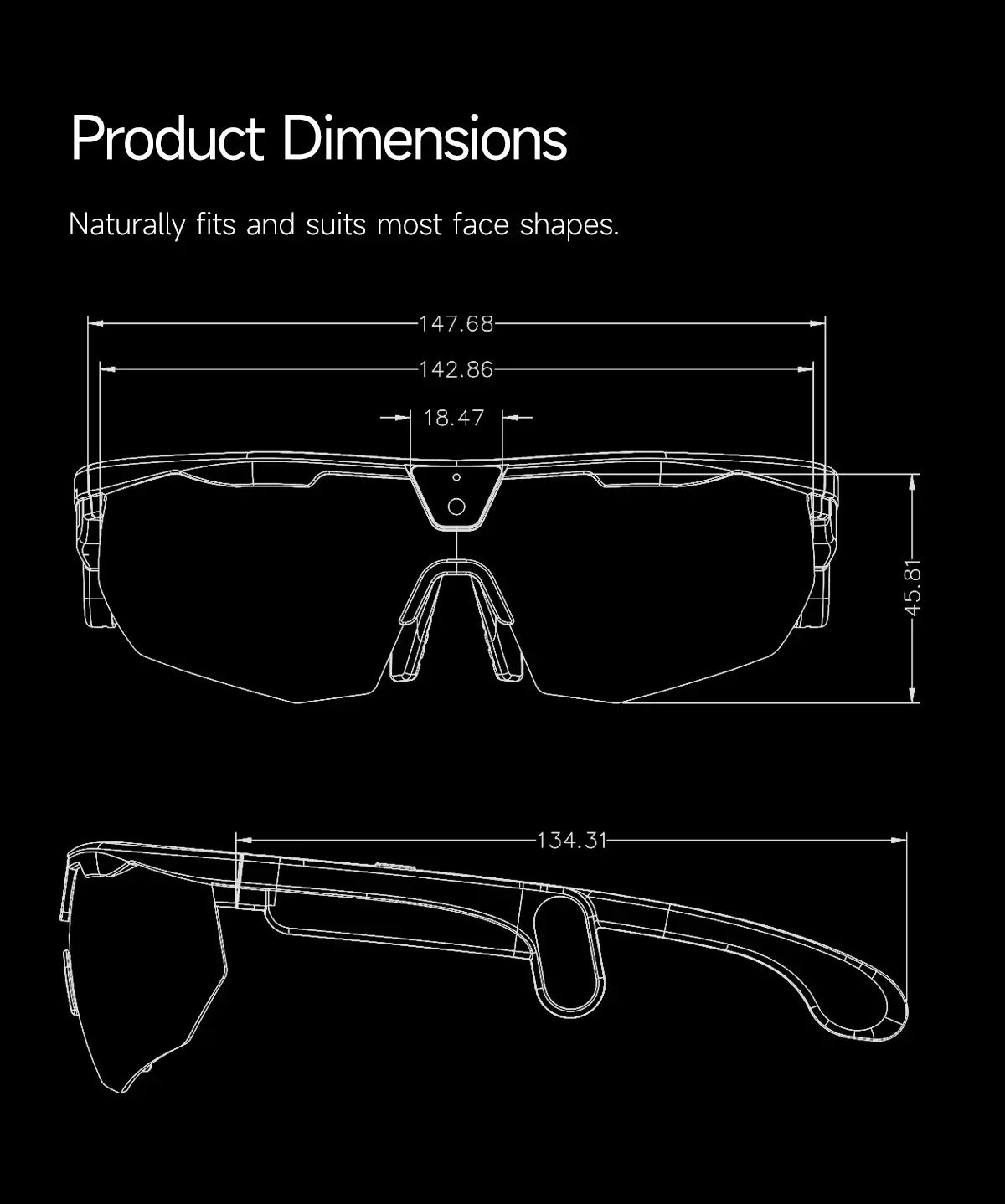 2026 AI Smart Glasses 800W HD Anti-shake Camera IP66 Waterproof AI Voice Wake-up AI Translation Four-in-one Cycling Glasses