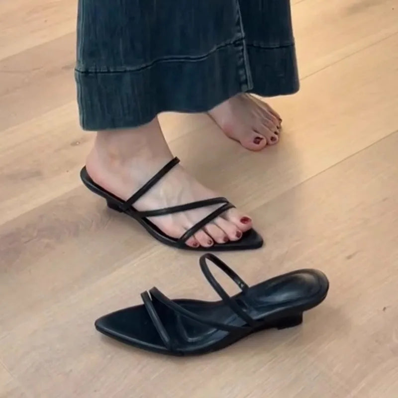 Hot selling Slippers Women Wedges Sandals High Heels Shoes Summer 2025 Sexy Beach Shoes Casual Flip Flops Slides Woman