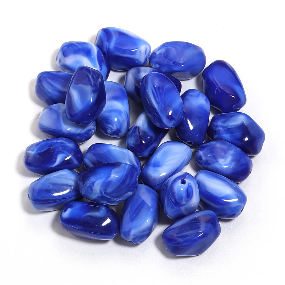 20pcs Dual Color Irregular Acrylic Beads Meteorite Shape Loose Spacer Beads For DIY Jewelry Making Bracelet Necklace Accessories