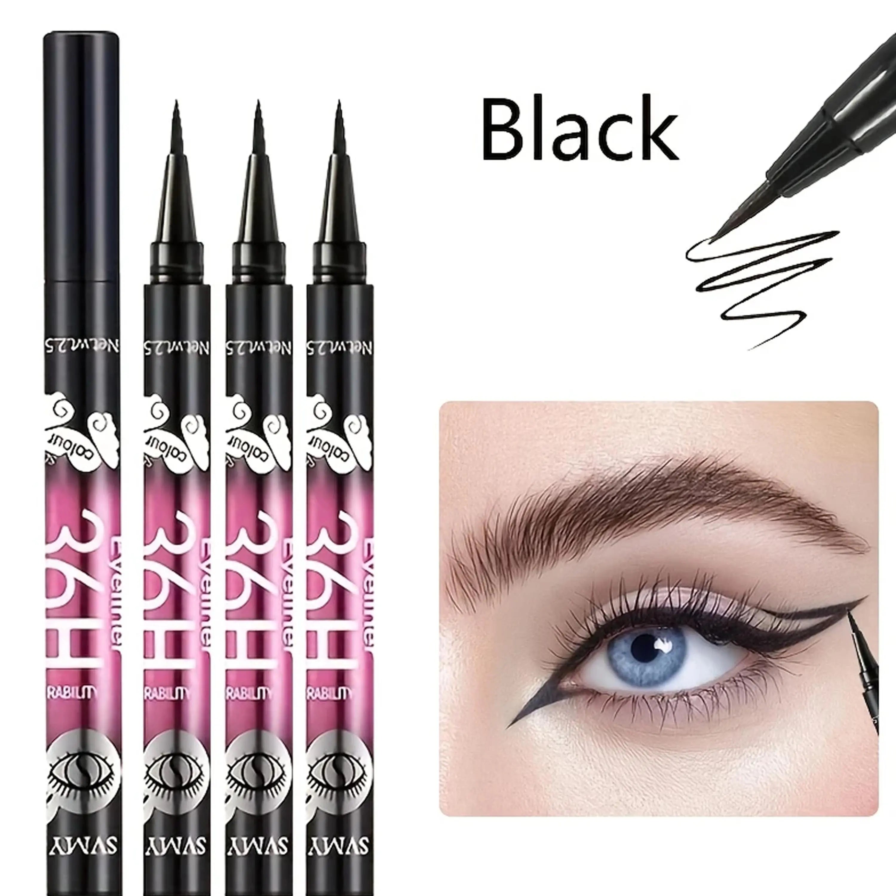 3PCS/5PCS Waterproof Black Eyeliner Pencil Set