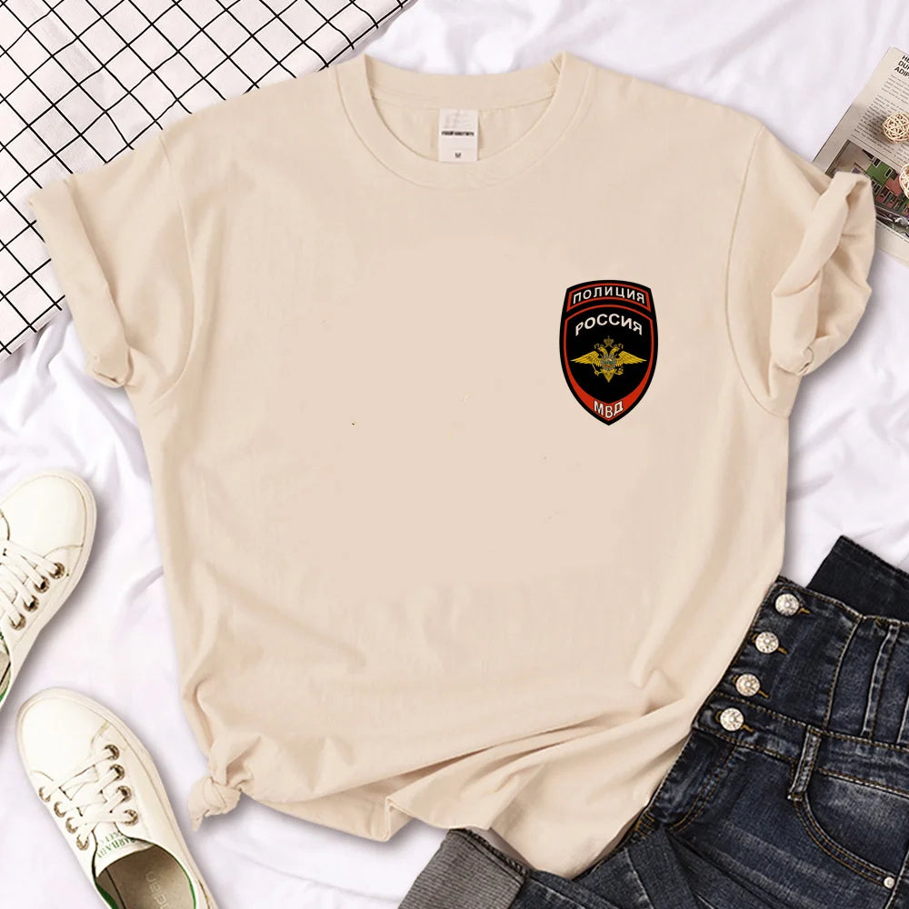 Army Russia Tee women comic manga graphic t shirt girl streetwear clothes