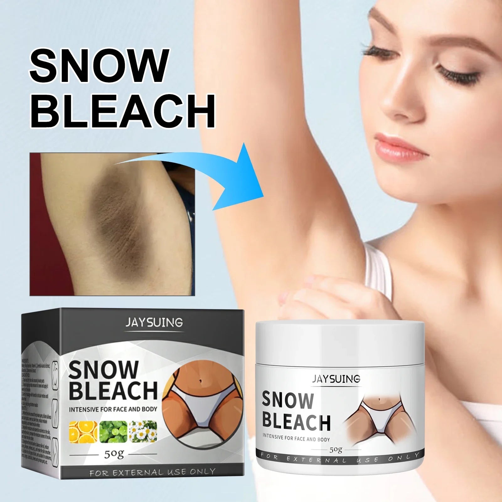 Whitening Body Cream Moisturizing Reduce Dullness Remove Dark Spot Smoothing Softening Body Cream for Joint Armpit Knee