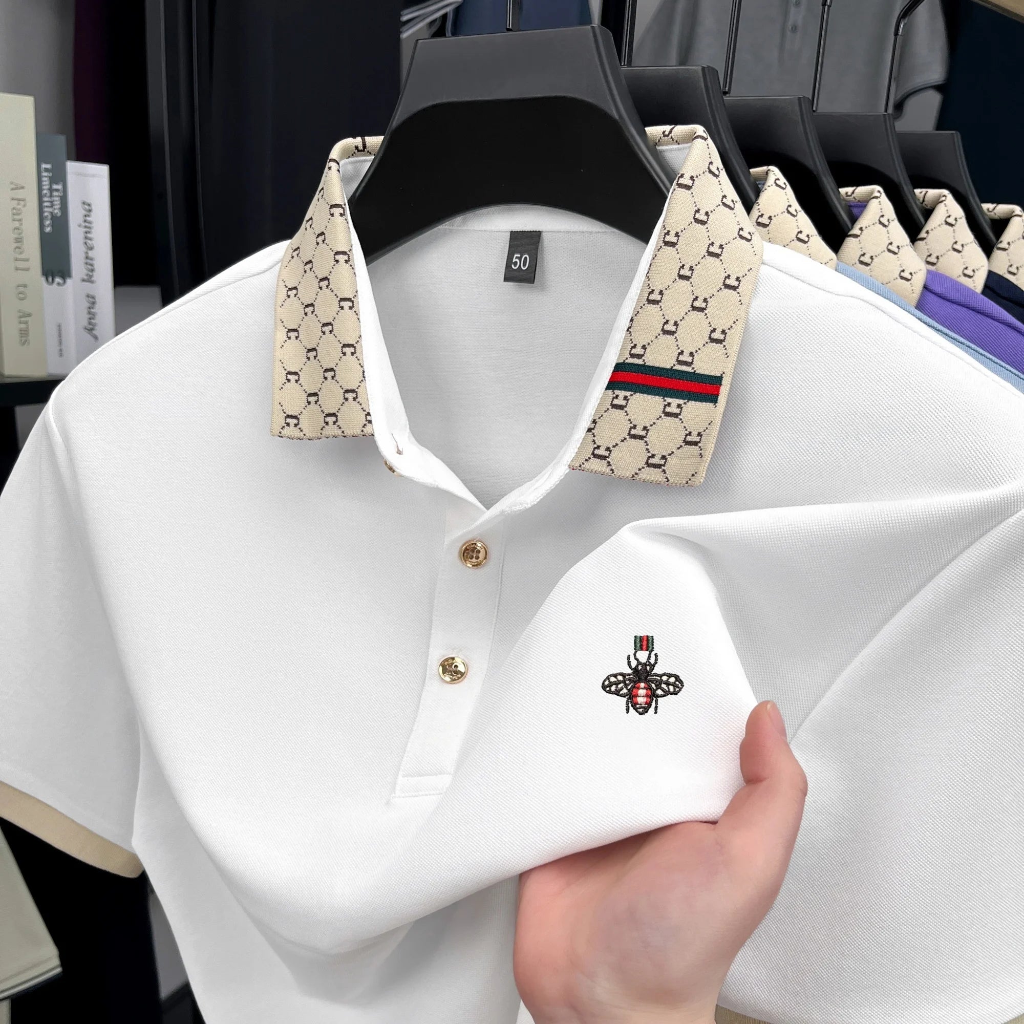 Trendy Men’s Short Sleeve Polo Tee
