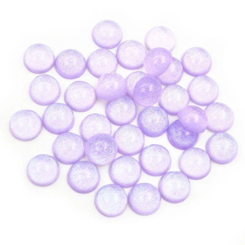 New Fashion 40pcs 12mm Mix Colors Stylish Color Half Ball Flat Back Resin Cabochons Cameo DIY Jewelry Making Accessories